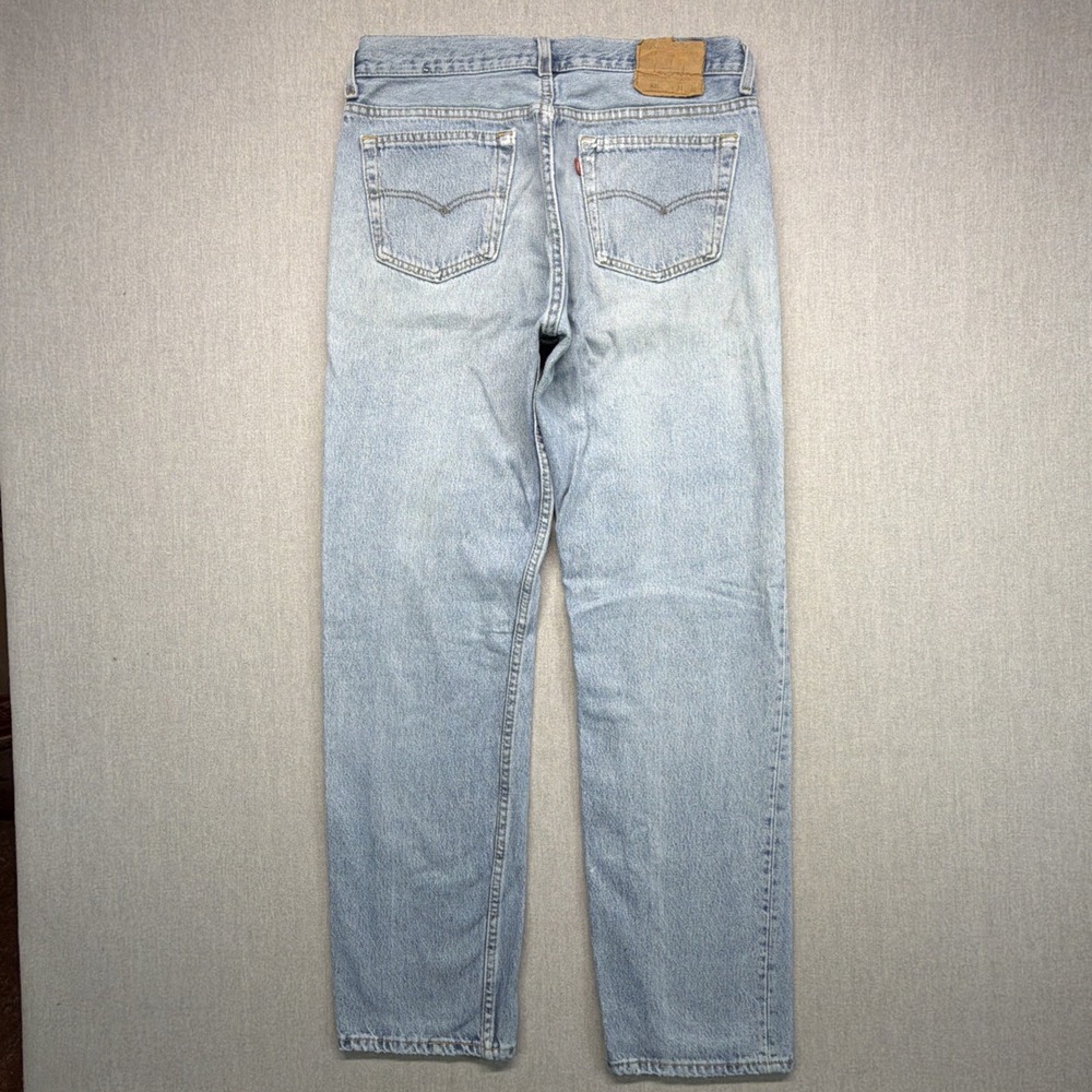 Vintage Levi's 501 Jeans Made in USA 34x32 (Fits 32x30) Blue Straight‎ STAINS